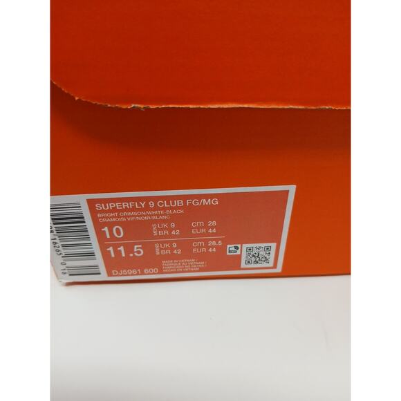 Nike Superfly 9 Club FG MG Soccer Cleats size 7 DJ5961-600 Men\'s US Size 10 New